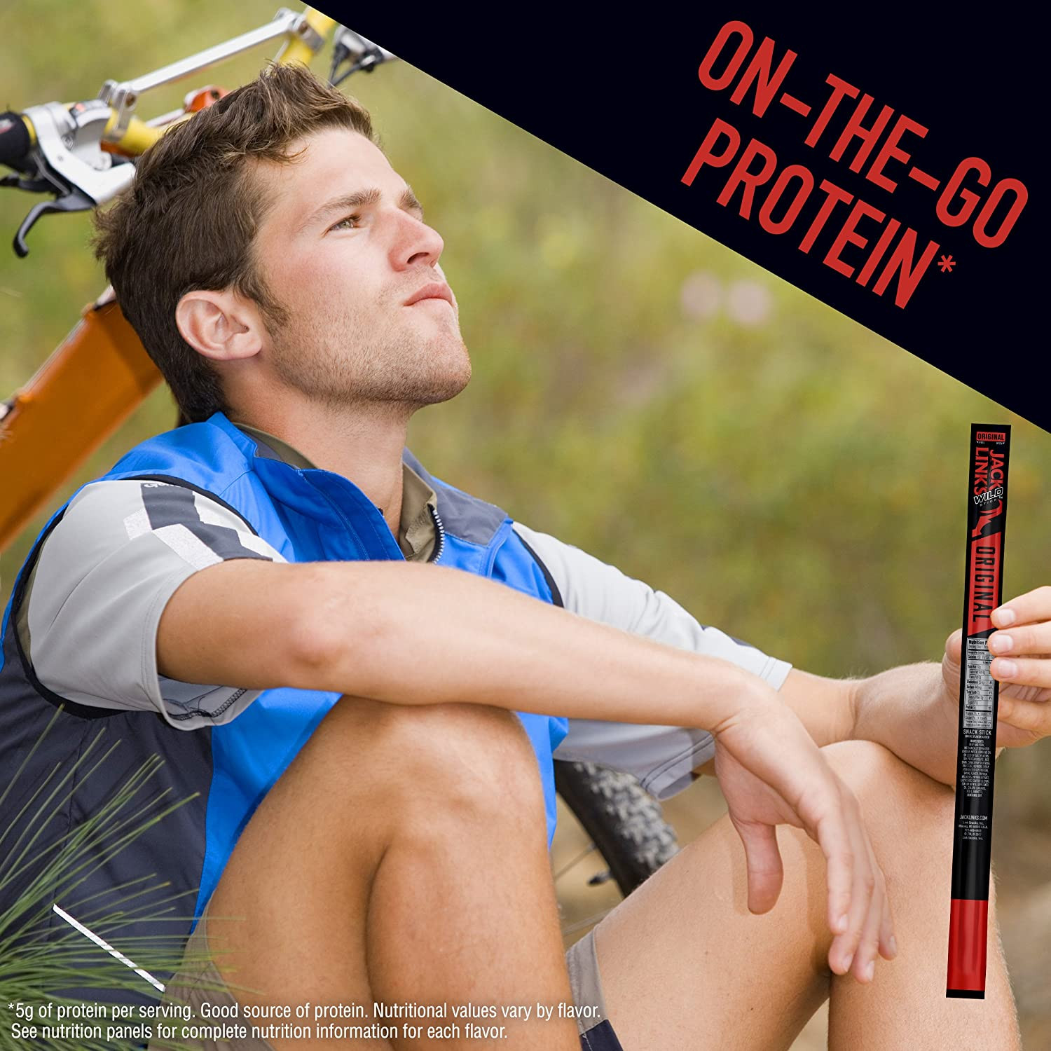 Jack Link’S Wild Beef Sticks, Original – Protein Snack, Meat Stick with 6G of Pr