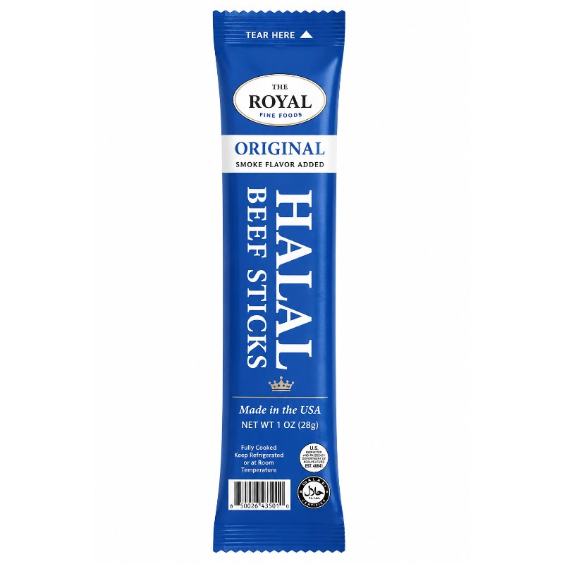 5x Royal Halal Original Beef Stick Meat Snack Jerky Protein Sealed Bulk New 1oz