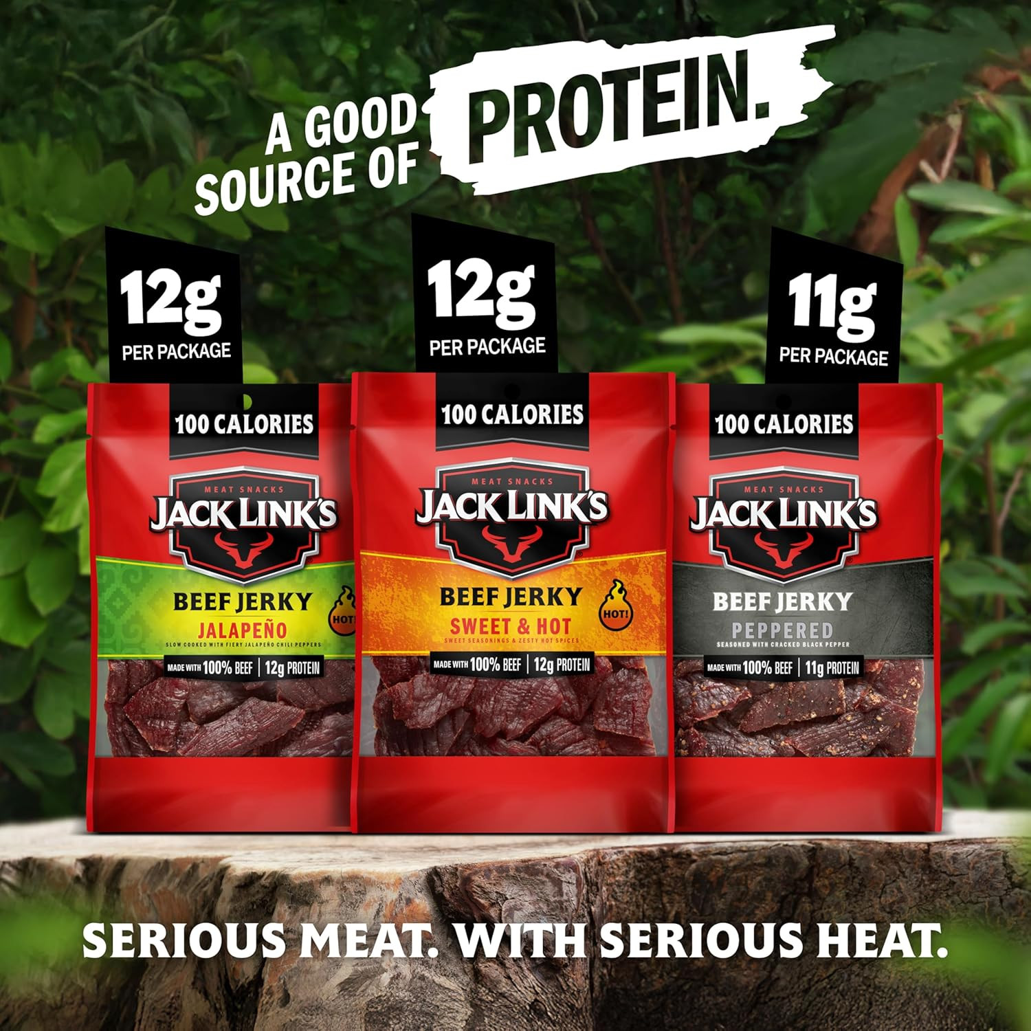 Beef Jerky Bold Variety Pack – Includes Sweet & Hot, Jalapeno and Peppered Jerky