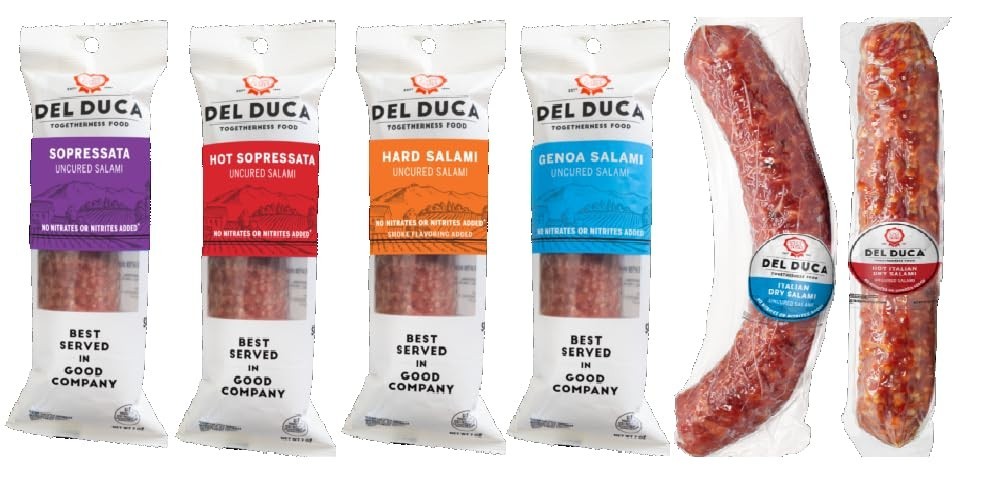Italian Style Uncured Charcuterie Salami Sampler Includes 6 Types Of Salami