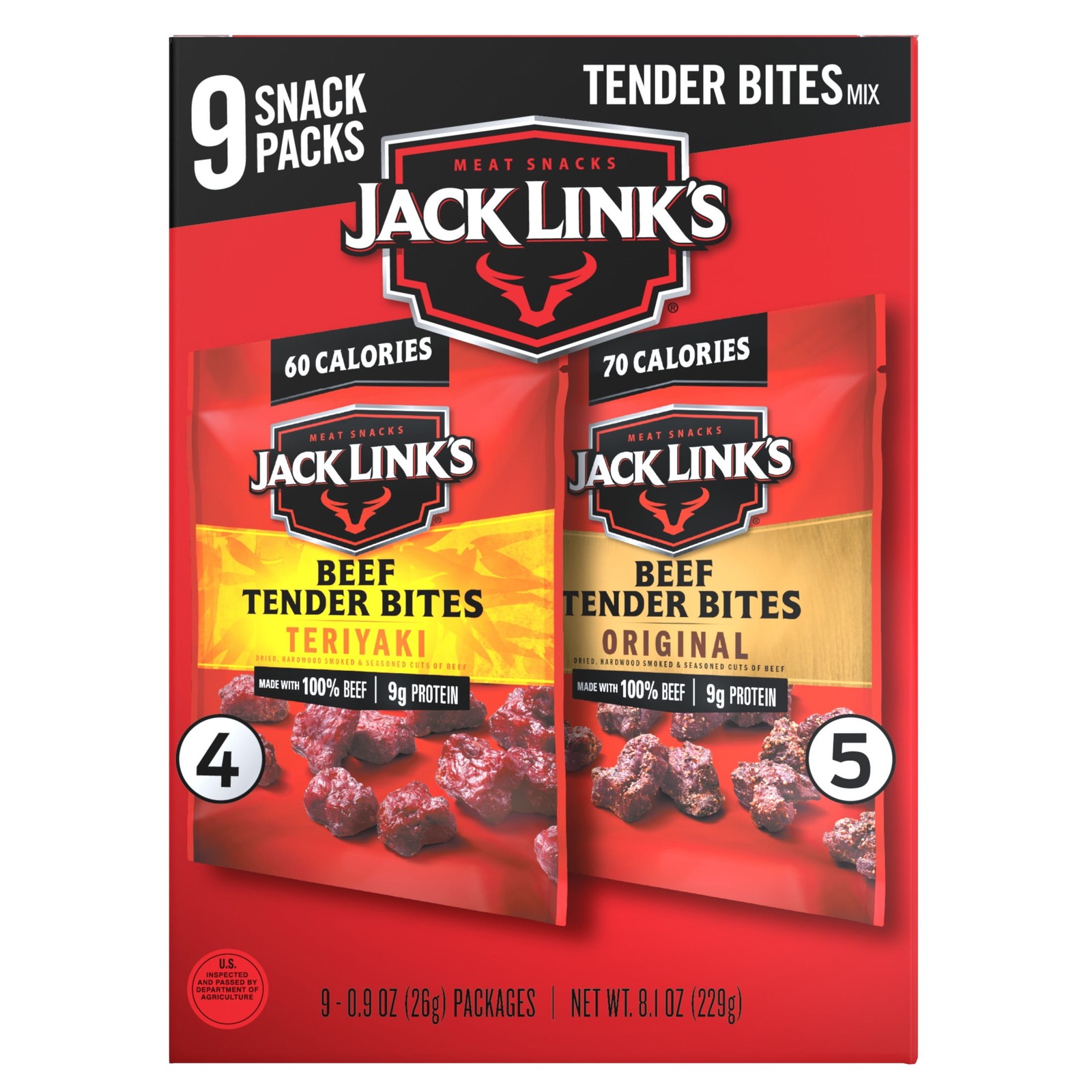 Original & Teriyaki Beef Tender Bites 9 Pack