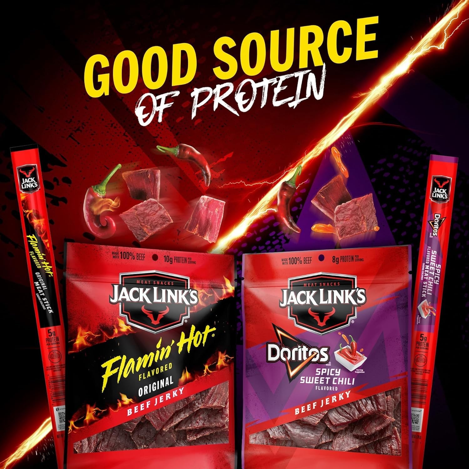 Frito Lay Jack Link’s Doritos Beef Jerky Sweet & Tangy BBQ