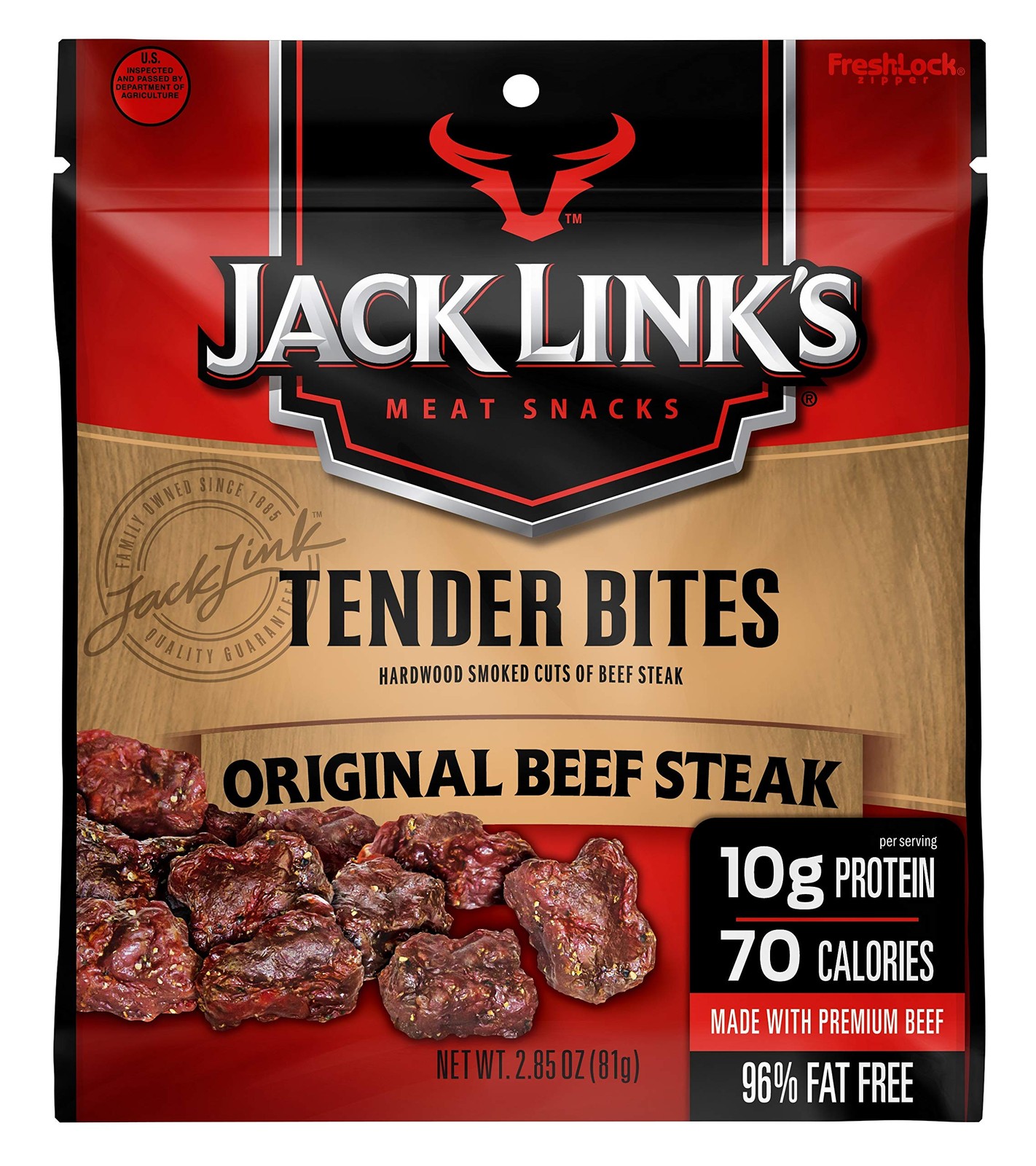 Jack Link’s Beef Tender Jerky 2.85 Ounce (Pack of 1), Original Steak