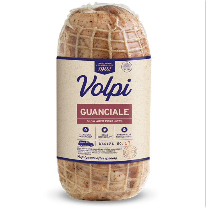 Guanciale Volpi – Slow Dry Aged Pork Jowl – 4lb by Alma Gourmet