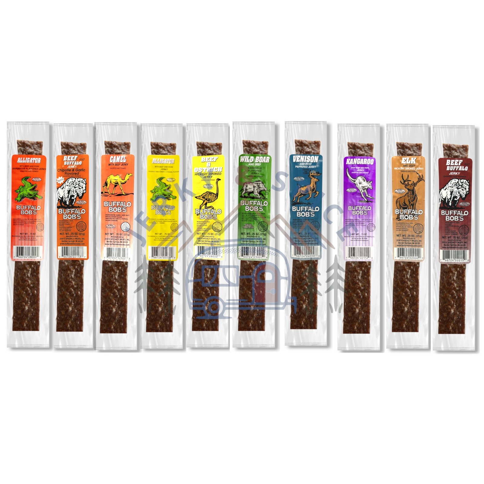 Buffalo Bob’s Wild Game Meat Snack – Jerky and Meat Stick Assortments