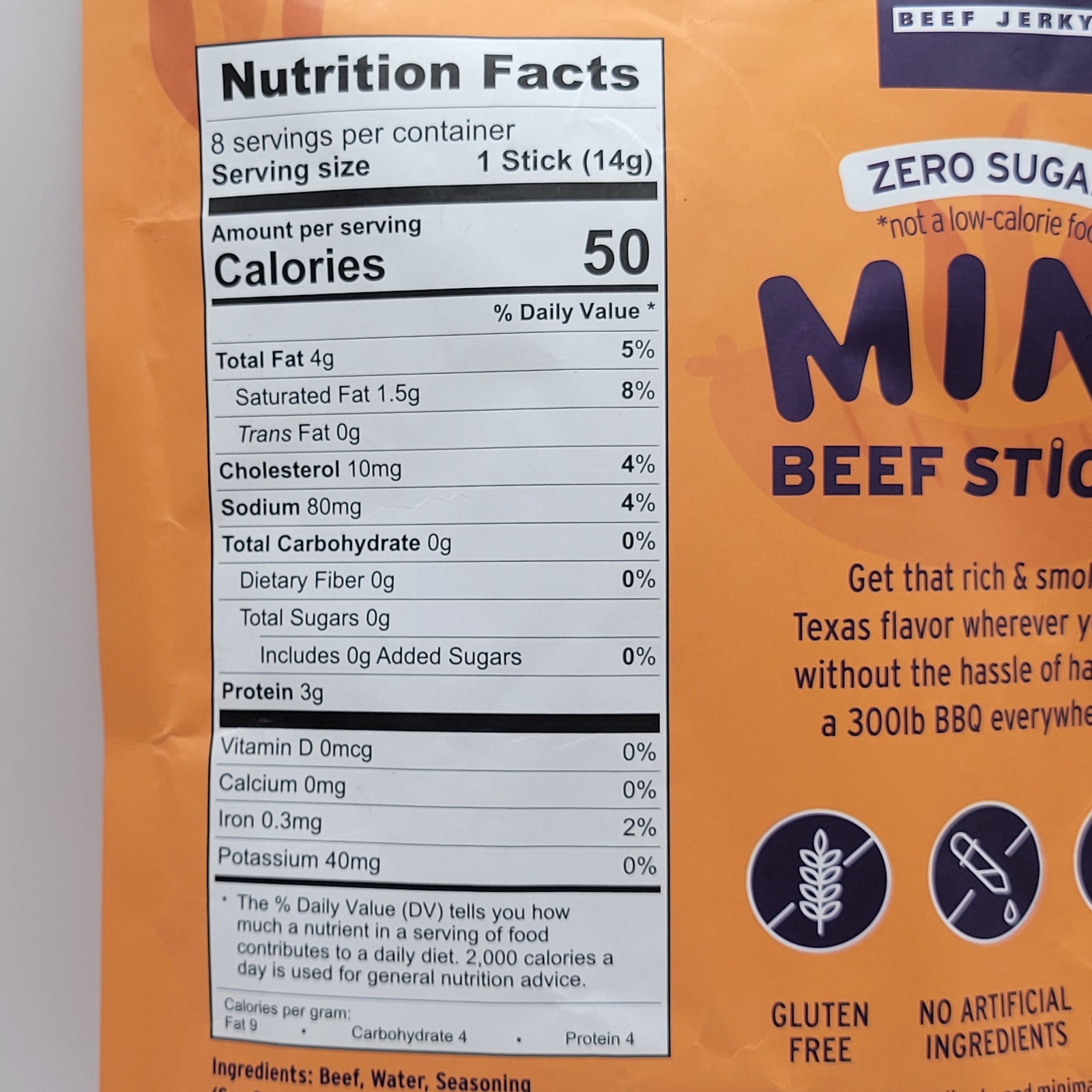 People’s Choice Beef Jerky MINI BEEF STICKS – Hickory BBQ – 4oz (8 Sticks)
