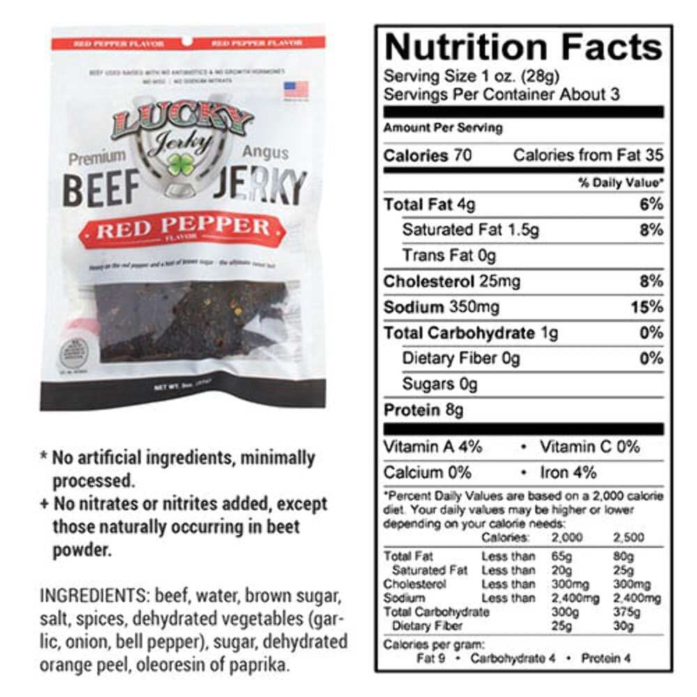 Red Pepper Beef Jerky | 3 oz | Nebraska Star Beef