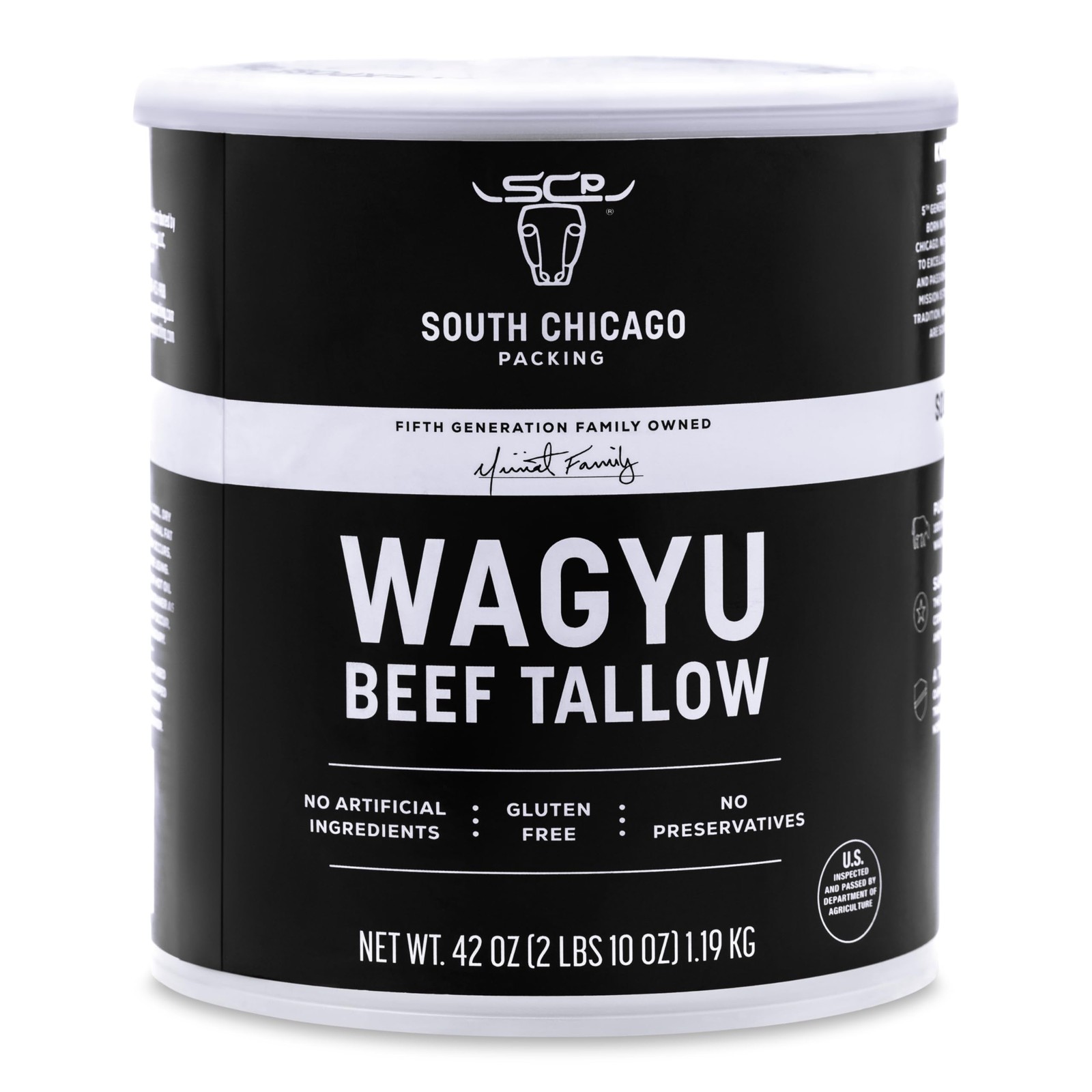 South Chicago Packing Wagyu Beef Tallow 42oz Paleo Keto 100% Pure