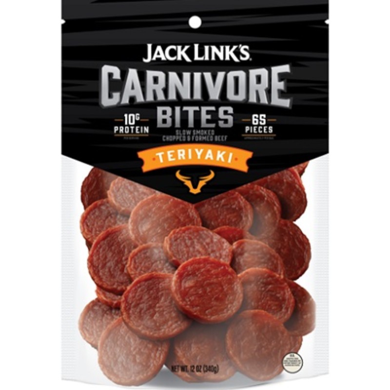 2x Jack Link’s Carnivore Bites Teriyaki Bulk Snacks New Sealed 12oz