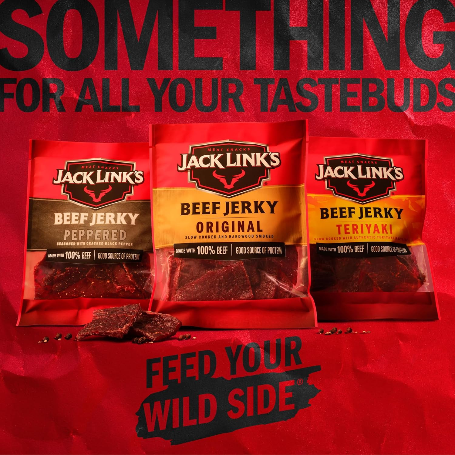 Beef Jerky – Peppered – Made with 100% Real Beef – Ready to Eat Real Meat Protei