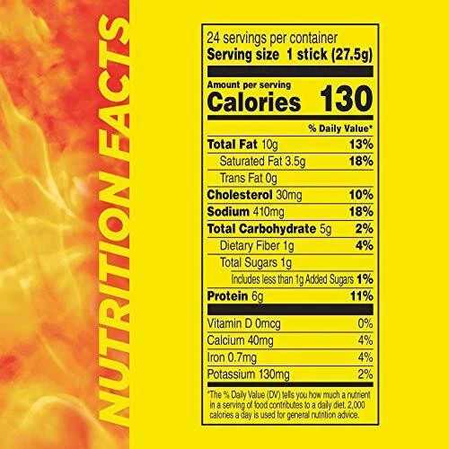 Slim Jim Giant Smoked Meat Sticks, Hot AF Flavor, 6g Protein Per Stick, 24 Count