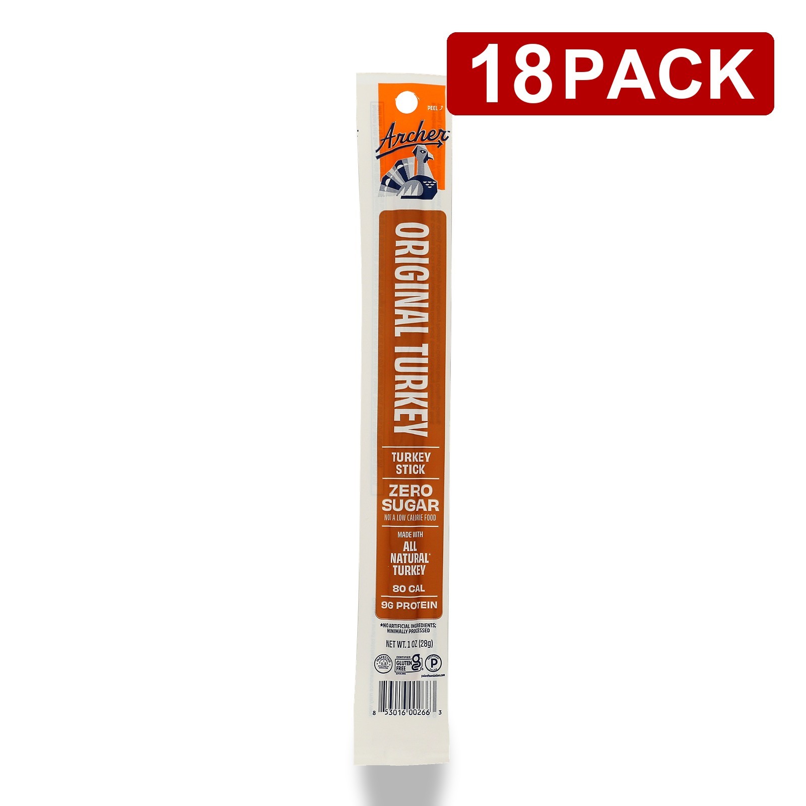 Original Turkey Stick By Archer 1 Oz Protein Snack 18 Pack