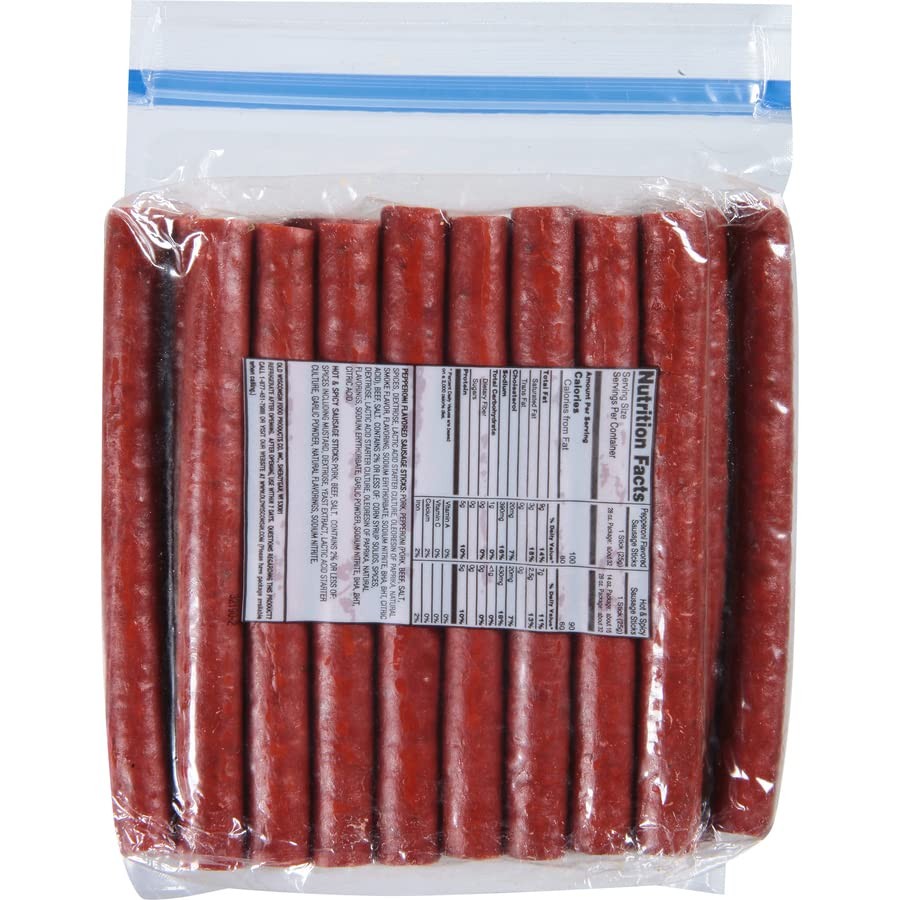 Old Wisconsin Hot & Spicy Sausage Snack Sticks, Naturally Smoked, 28 Ounce