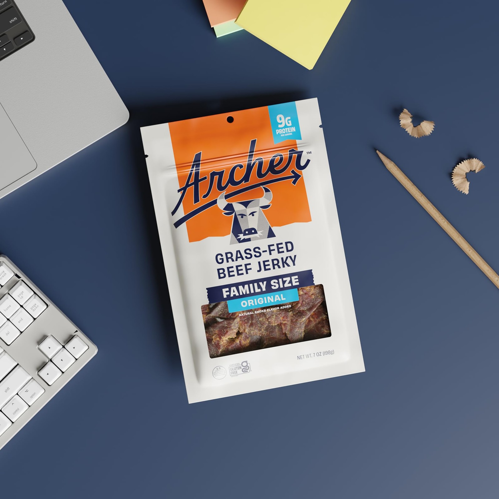 Archer Jerky Beef Jerky 7 Ounce Natural Grass Fed Protein Snack Delicious Flavor
