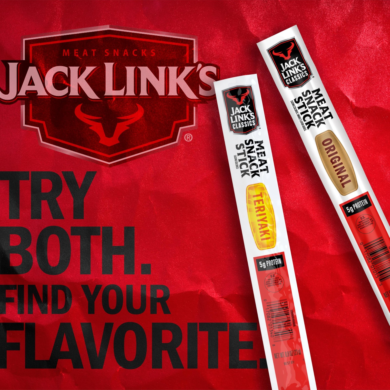 Jack Link’s Classics Meat Sticks, Teriyaki Protein Snack, Meat Snack Sticks …