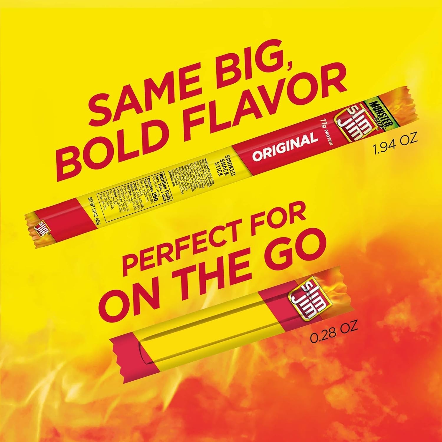 Smoked Meat Sticks, Flavor, 6g Protein Per Serving, Snack Size, Easter Baske…