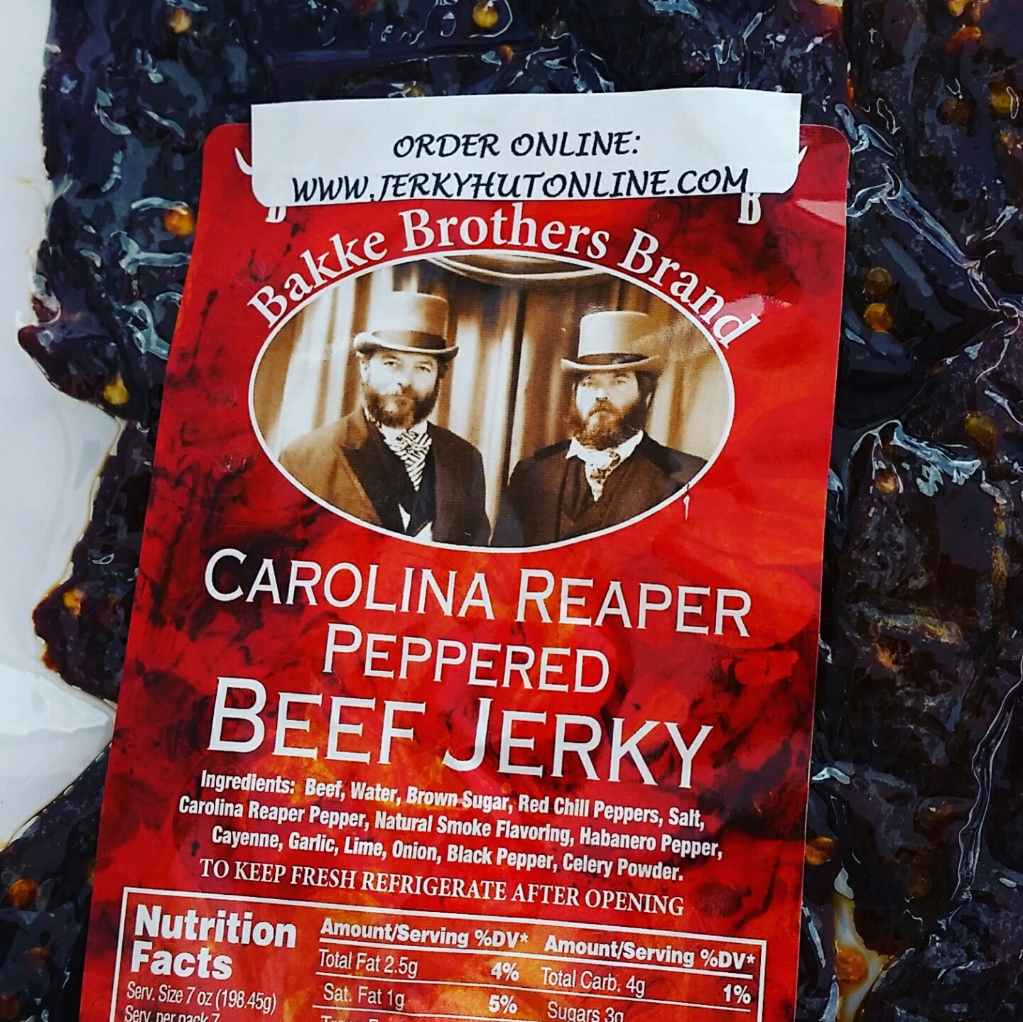 Carolina Reaper Beef jerky, World’s Hottest Pepper (7oz)
