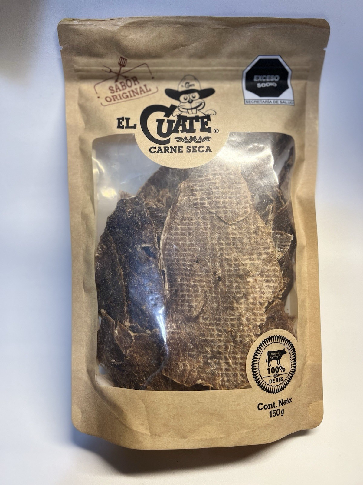 Carne Seca De Res “El Cuate” 150 gr ea 2/pk Total Authentic Mexican Beef Jerky