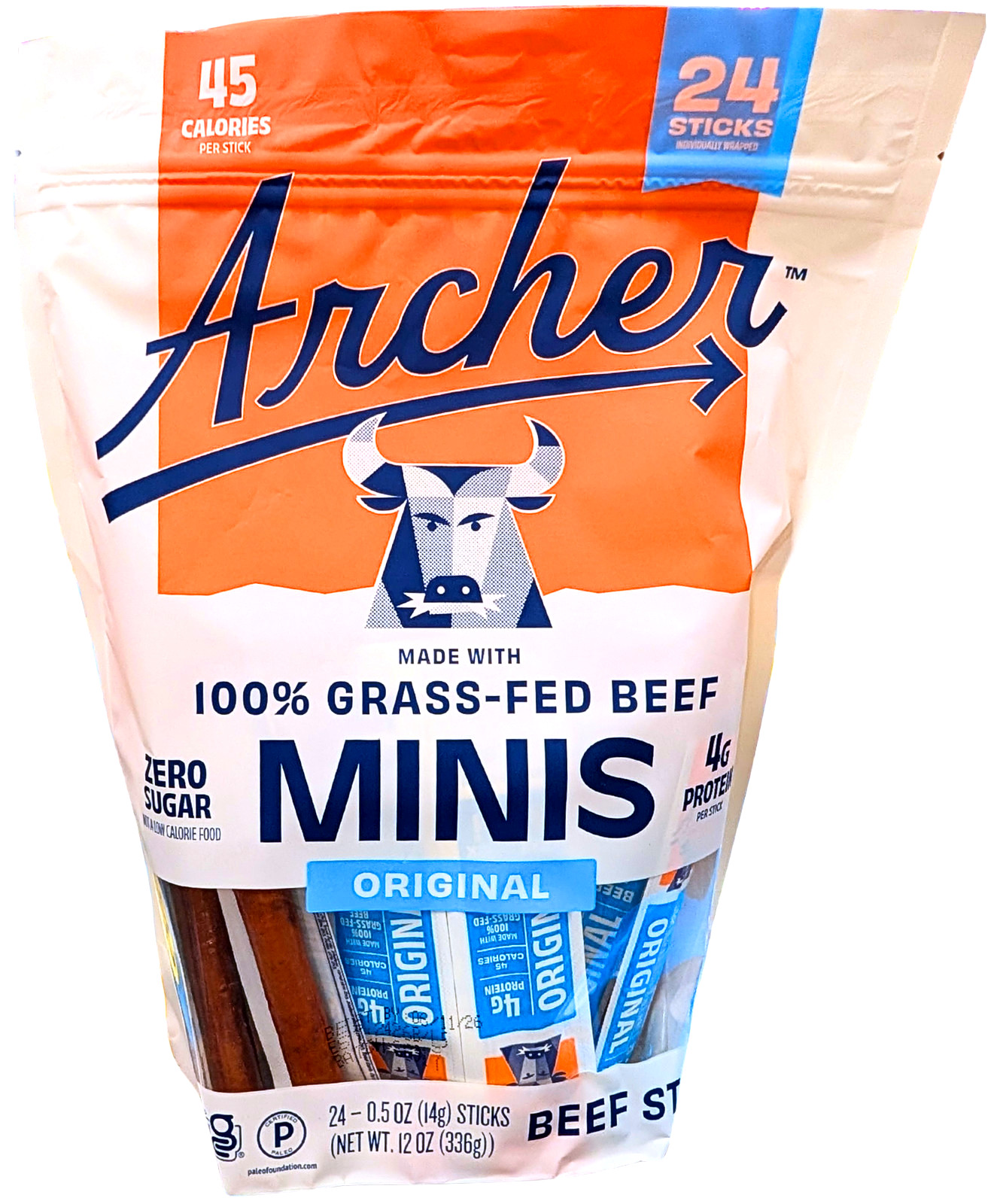 Archer Original Mini Beef Sticks 24 x .05 Oz Packs EXP 10/2026
