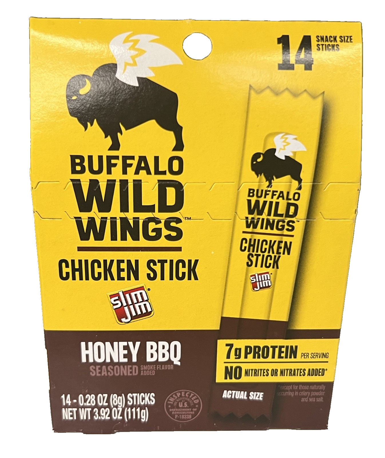 Buffalo Wild Wings Slim Jim Honey BBQ Chicken Sticks 3.92 oz (14 sticks)