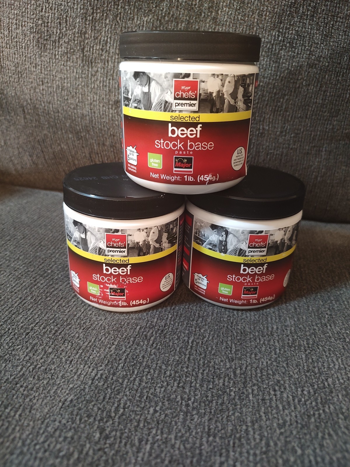 3 Of 1 Lbs Beef Stock Base chef Premier.