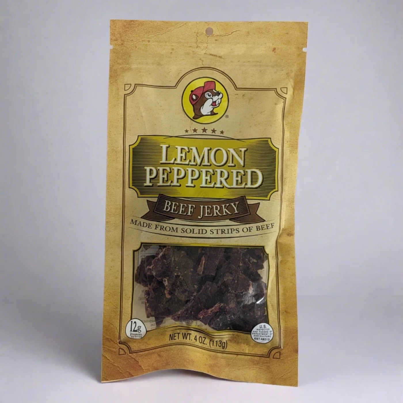Buc-ee’s Hill Country Beef Jerky. (Lemon Peppered)