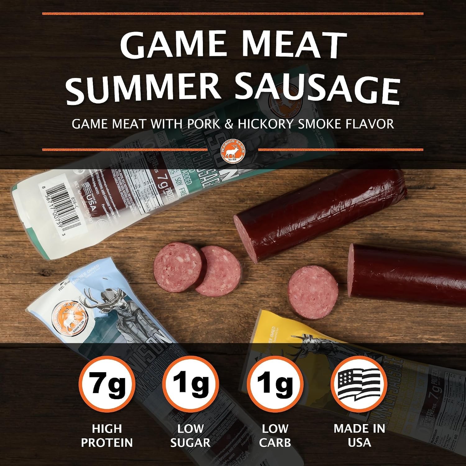 Artisan Game Meat Sausage Variety Pack – 3 Flavors of Elk, Buffalo & Venison