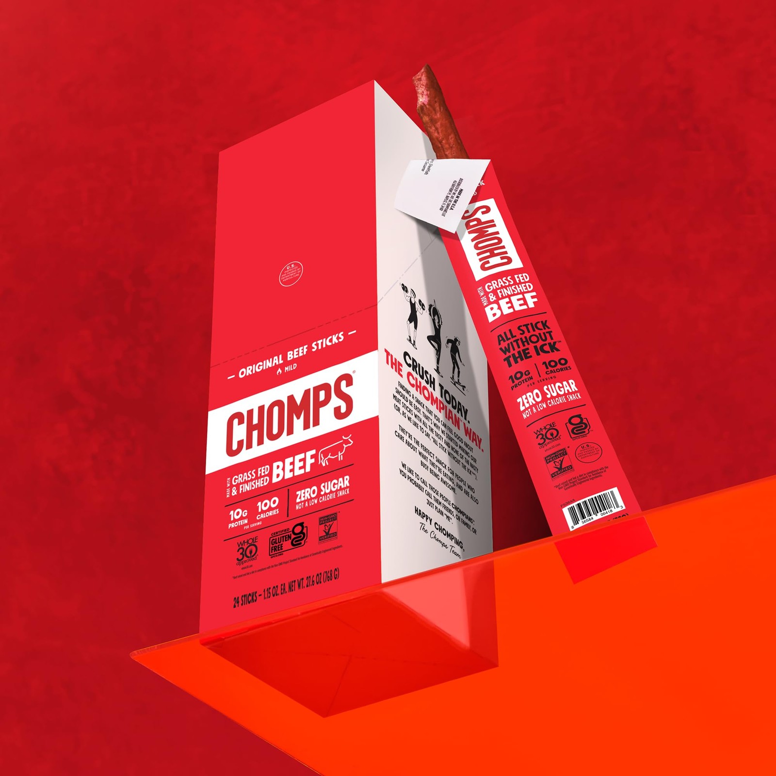 Chomps Grass-Fed and Finished Original Beef Jerky 11.5 Ounce (Pack of 1)