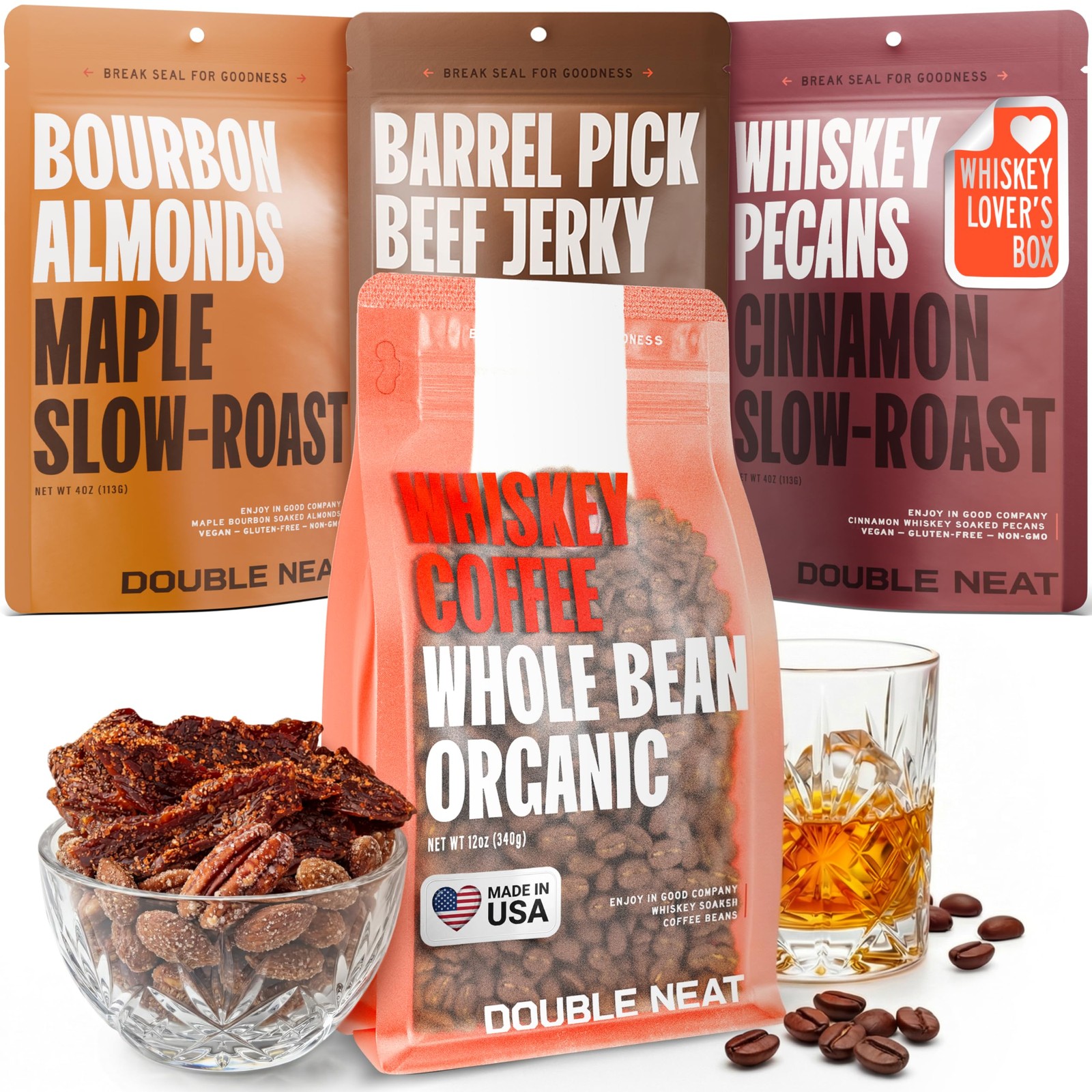 Bourbon Flavored Snacks Variety Pack | Stocking Stuffers for Men Snacks | Sna…