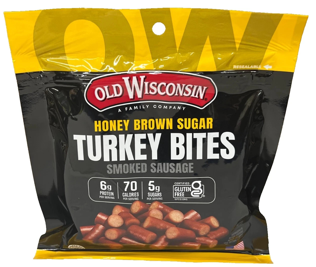 Old Wisconsin Honey Brown Sugar Turkey Bites Smoked Sausage 4 oz