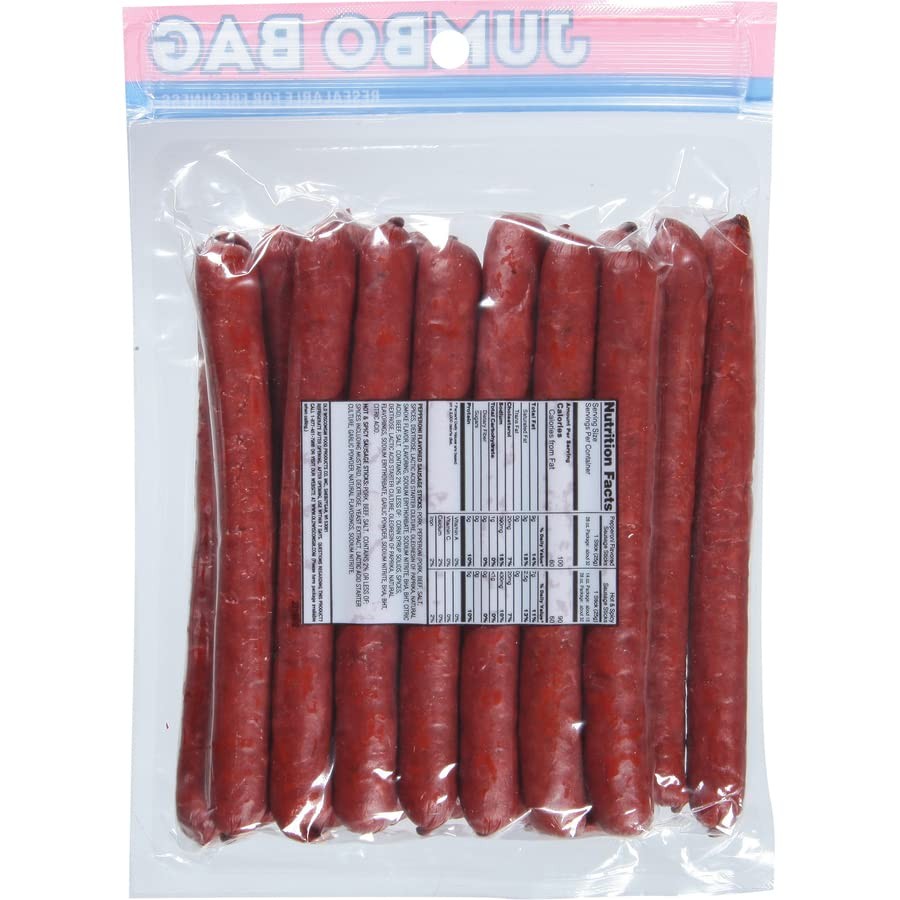 Old Wisconsin Hot & Spicy Twisted Link Sausage Snack Sticks, 14oz Resealable Pac