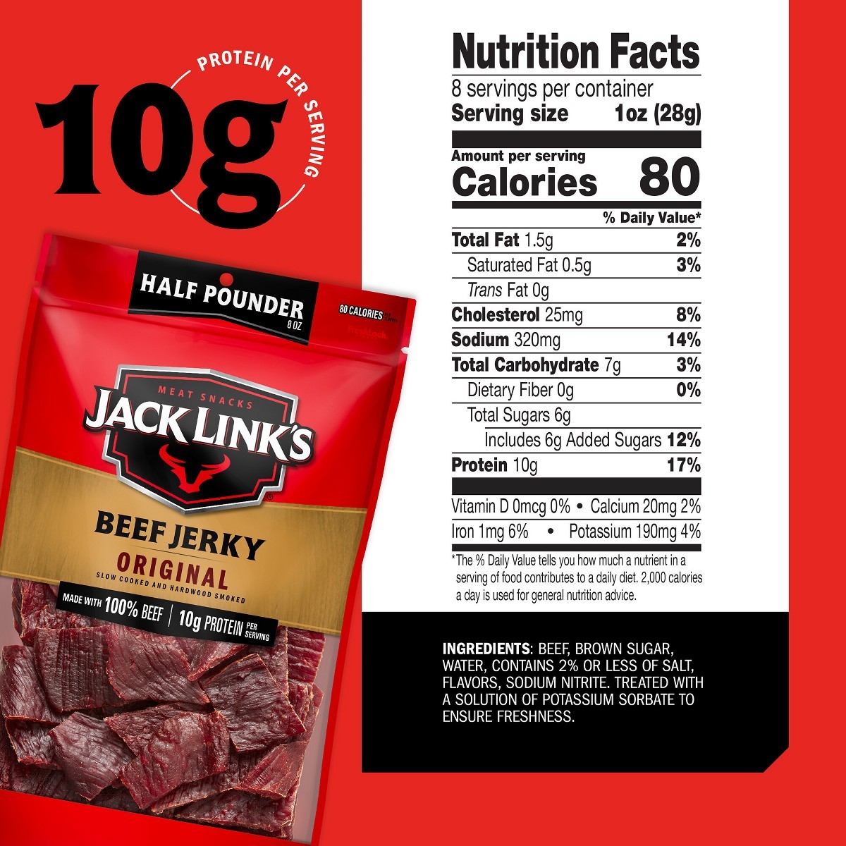 Jack Links Original Beef Jerky Family Size – 8oz