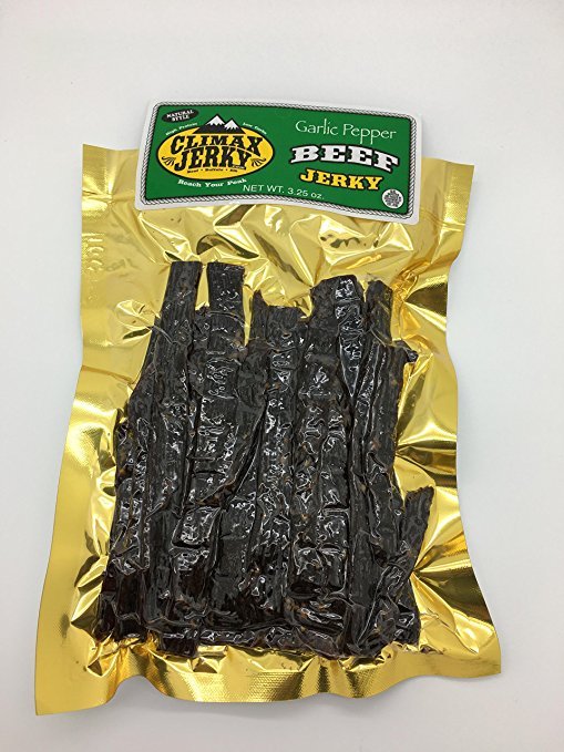 Climax BEST Natural Style Thin Cut 3.25 OZ. Garlic Pepper Beef Jerky – 30 Pack