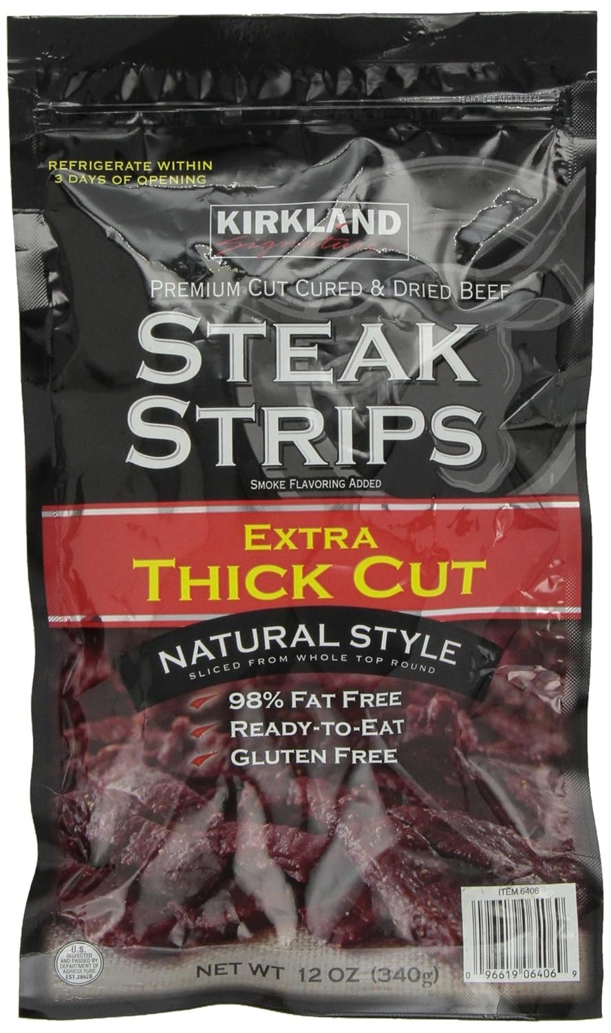 Kirkland Signature Premium Extra Thick Steak Strips, 12 Ounce