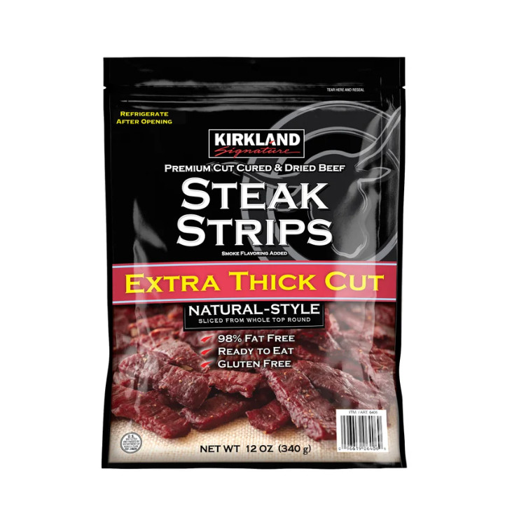 Kirkland Signature Premium Extra Thick Steak Strips, 12 oz