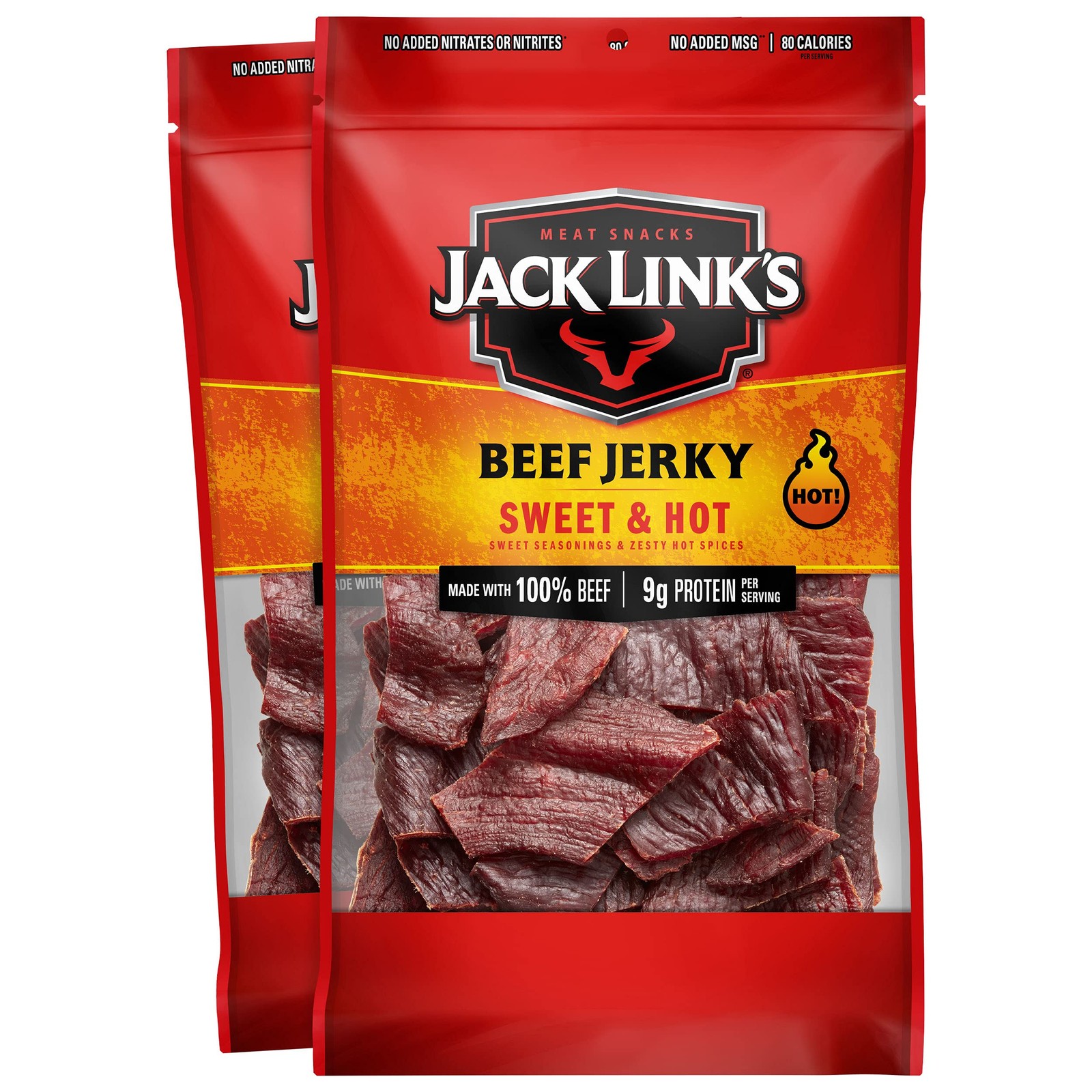 Beef Jerky, Sweet & Hot, Large Jerky Bags – Flavorful Meat Snacks, Ready to E…
