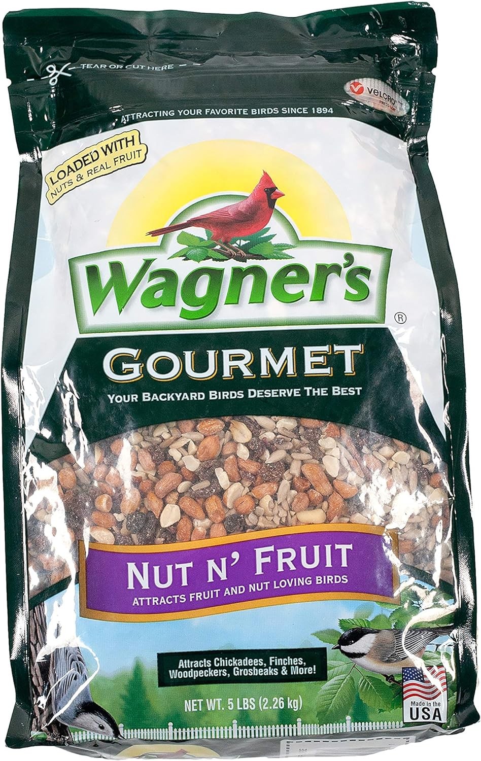 Wagner’s 82072 Gourmet Nut & Fruit Wild Bird Food, 5 Pound (Pack of 1)