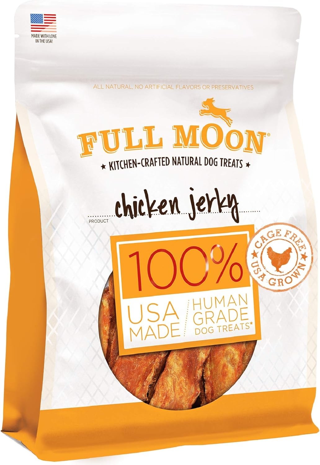 Full Moon Chicken Jerky Healthy All Natural Dog Treats Human Grade Made in USA G