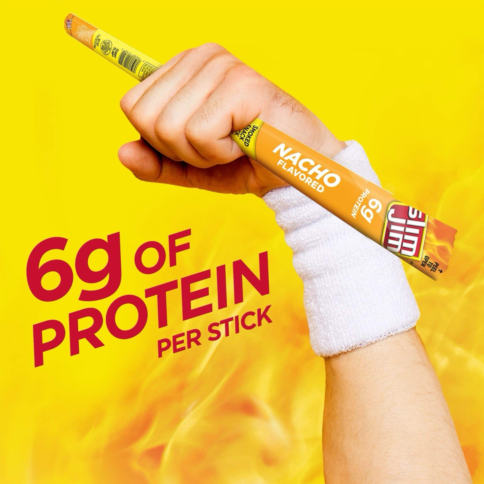 Slim Jim Giant Smoked Meat Sticks, Nacho 🧀 Flavor, 0.97 oz. (24 Count)
