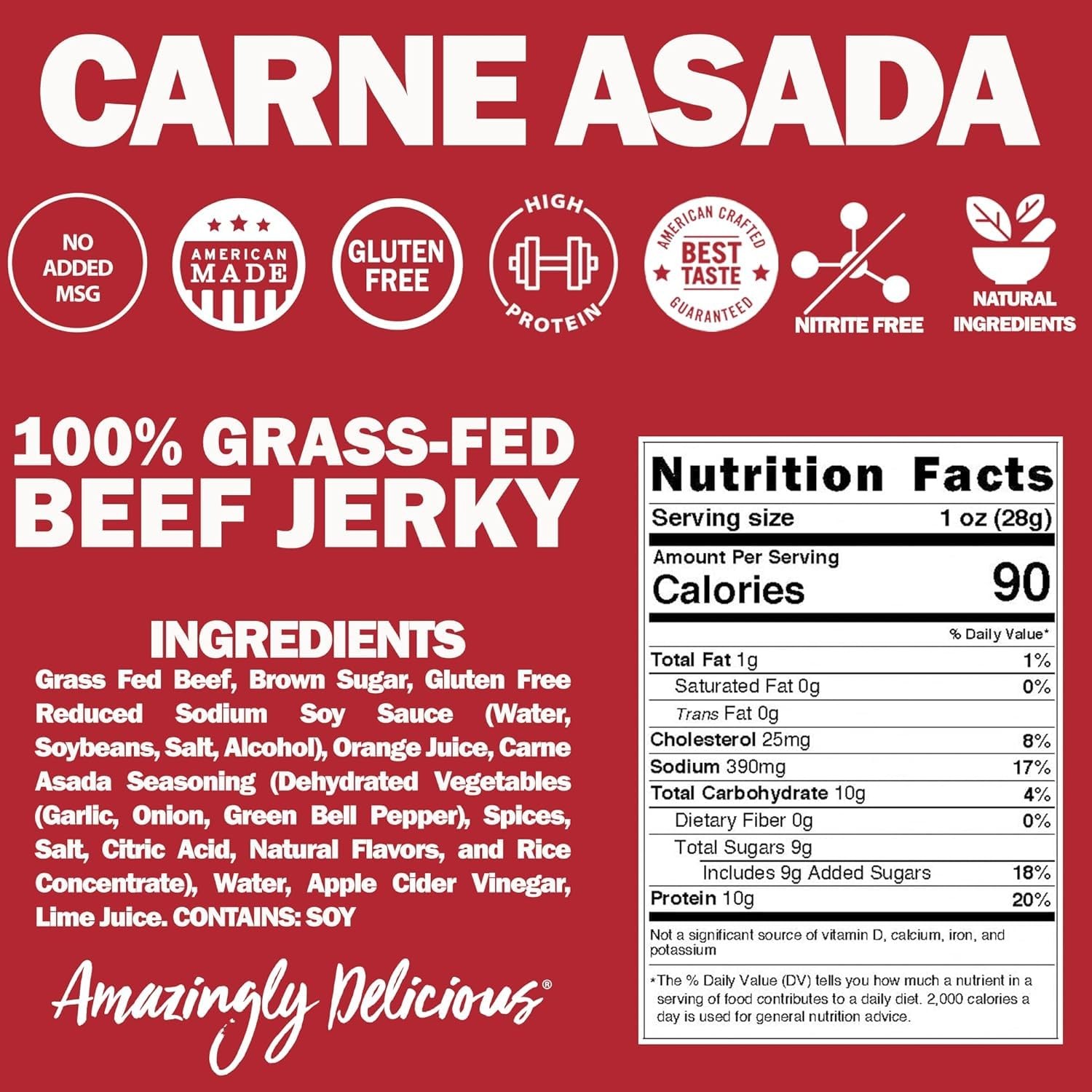 Field Trip Grass Fed Beef Jerky, Healthy Gluten Free Snacks, All Natural, Hig…