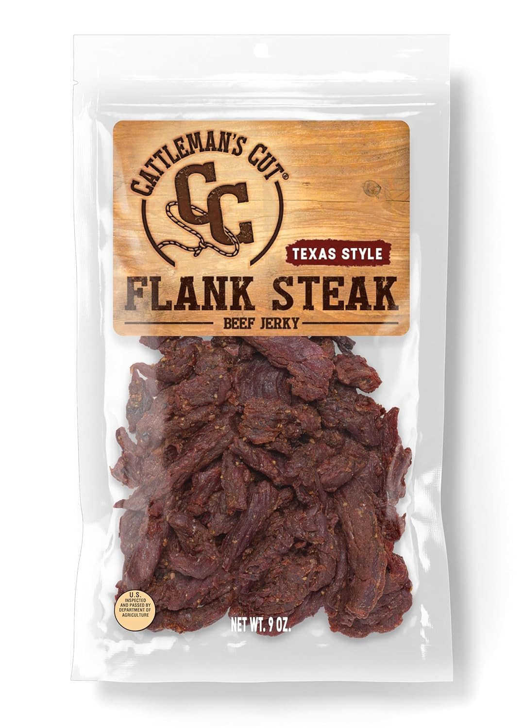 Texas Style Flank Steak Beef Jerky, 9 Ounce