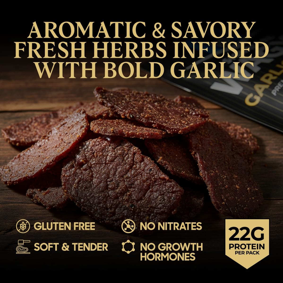 Five Star Wagyu Beef Jerky – Garlic & Herb 2Pack 4oz