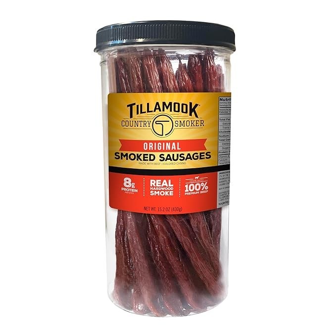 Tillamook Country Smoker Real Hardwood Smoked Sausages, Original Beef, 15.2 Oz