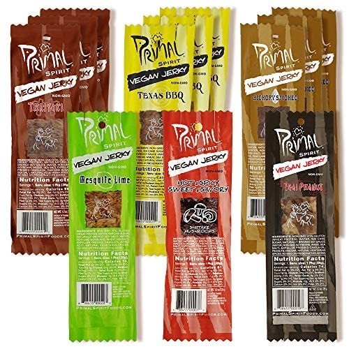Plant-Based Protein Jerky – Flavors Pack with 12 x 1oz Servings