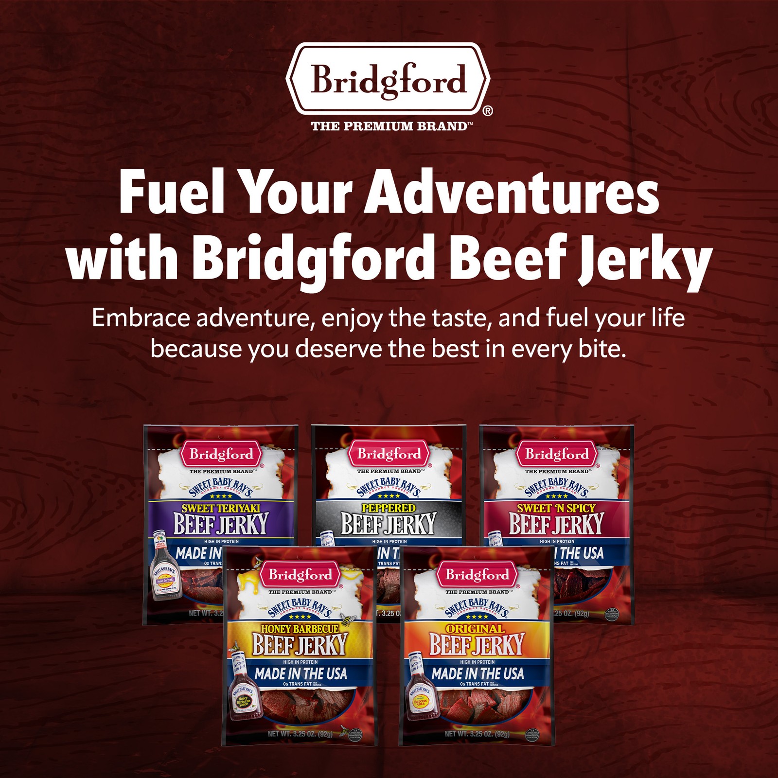 Bridgford Sweet Baby Ray’s High Protein Beef Jerky, 10 oz (Pack of 3)