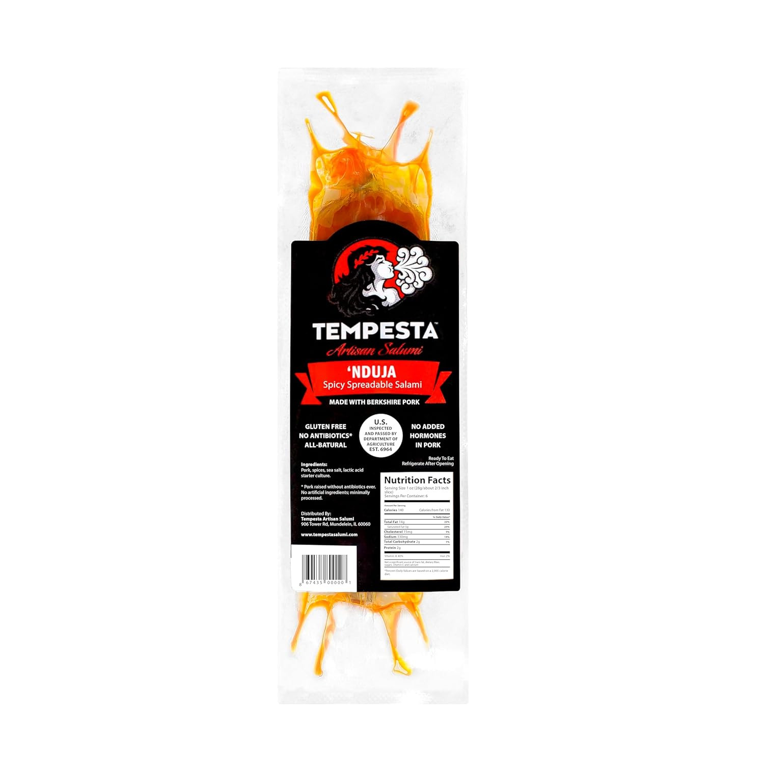 ‘Nduja Spicy Spreadable Salami – 4.5 Oz