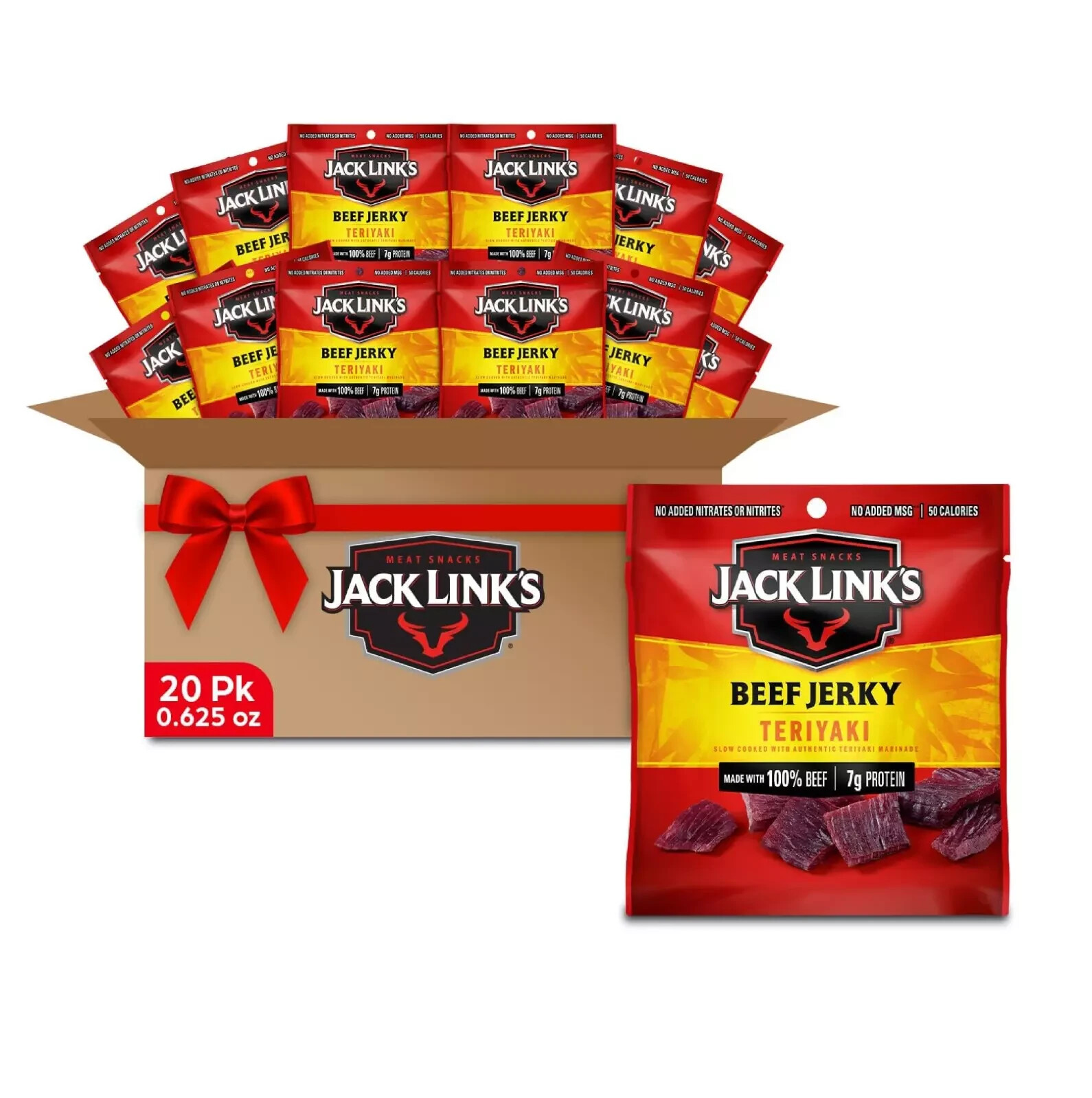 Jack Link’s Beef Jerky, Teriyaki, Multipack Bags – Flavorful Meat Snacks for …