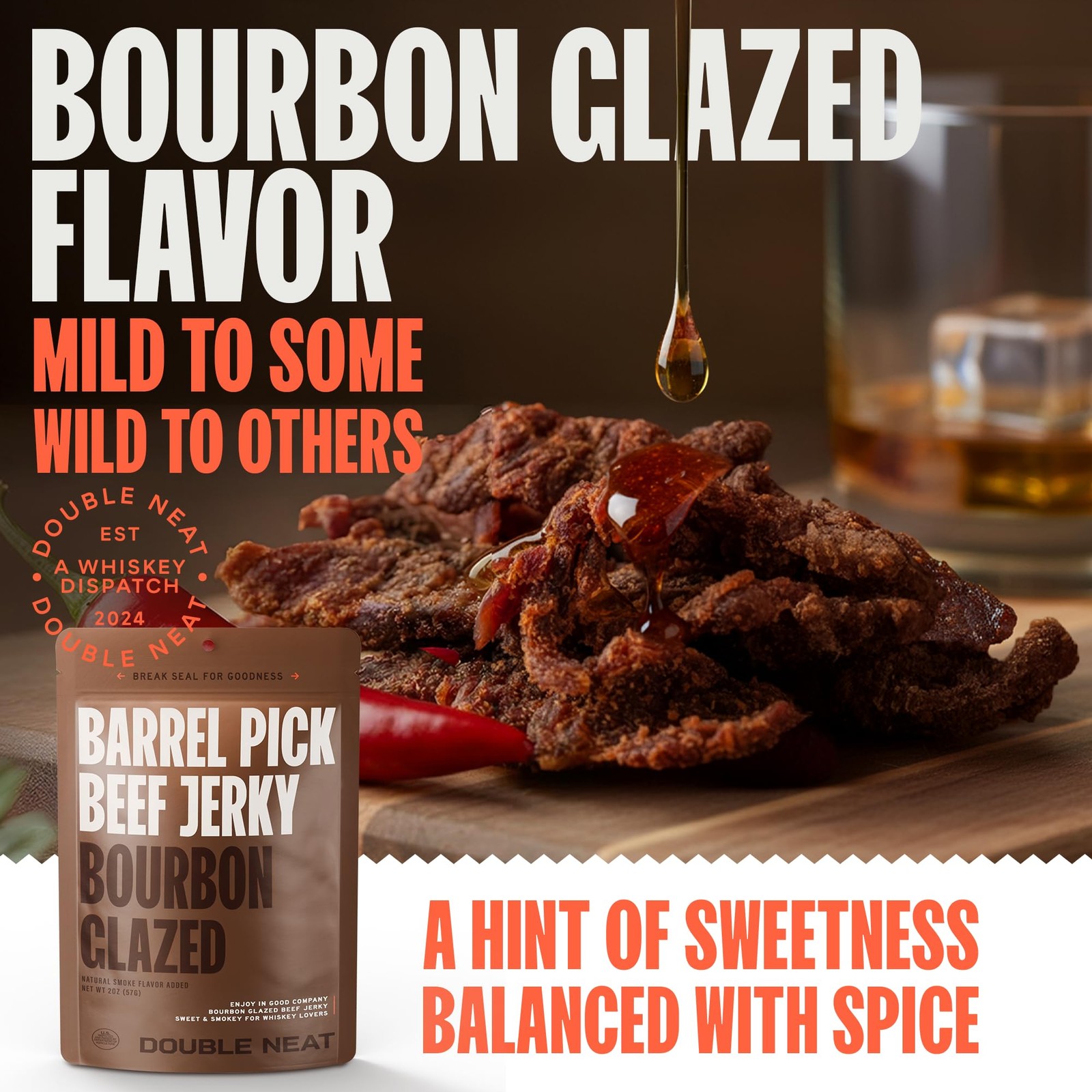 Double Neat Fathers Day Snack Gifts | Bourbon Snack Variety Pack | Gourmet St…
