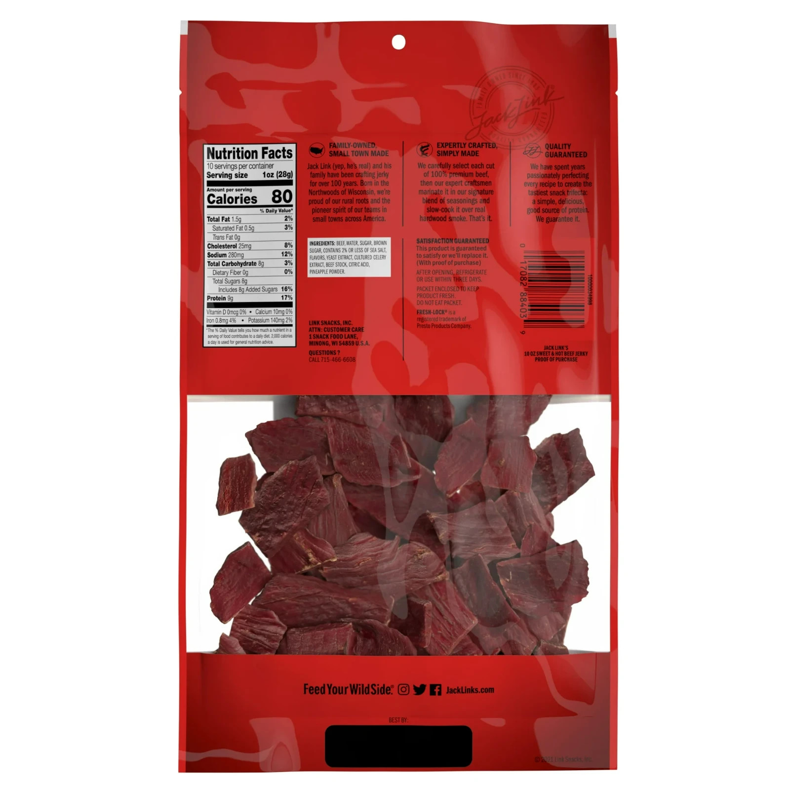 Jack Link’s Sweet and Hot Beef Jerky, 10 Ounce