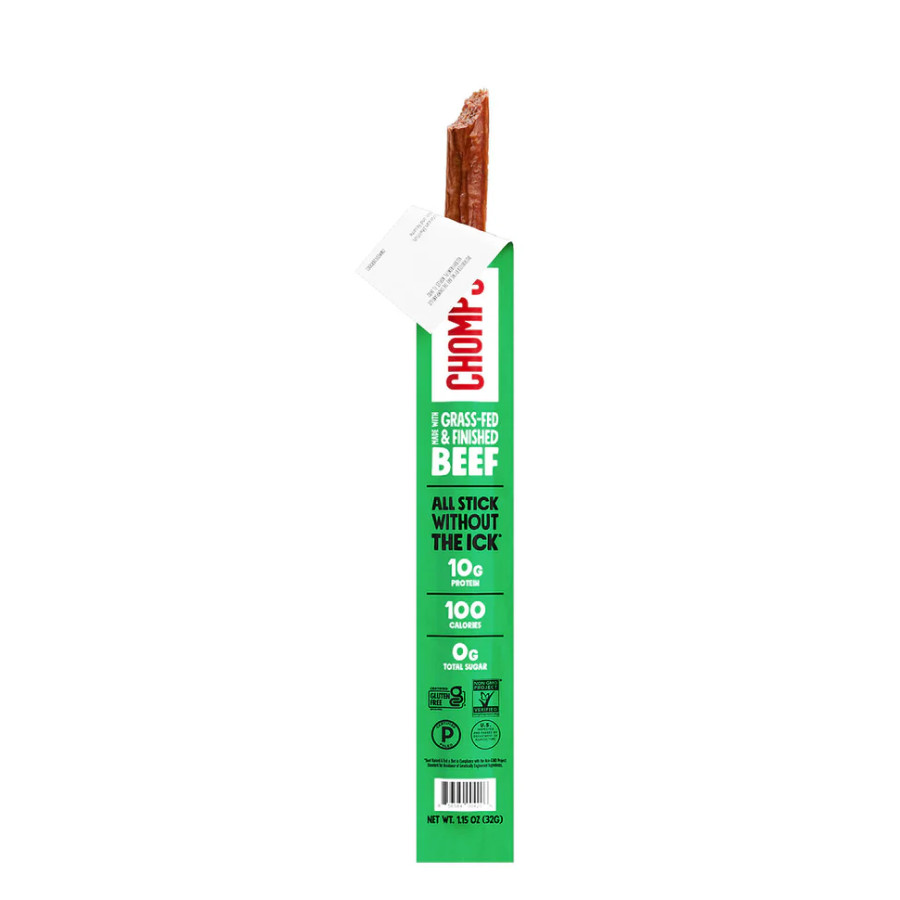 Chomps Jalapeño Beef Jerky Snack Sticks – Keto, 10g Protein, 0g Sugar, 24 Pack